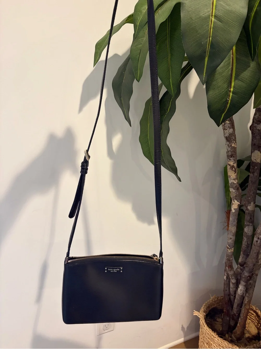kate spade Black Pebbled Leather Crossbody Bag